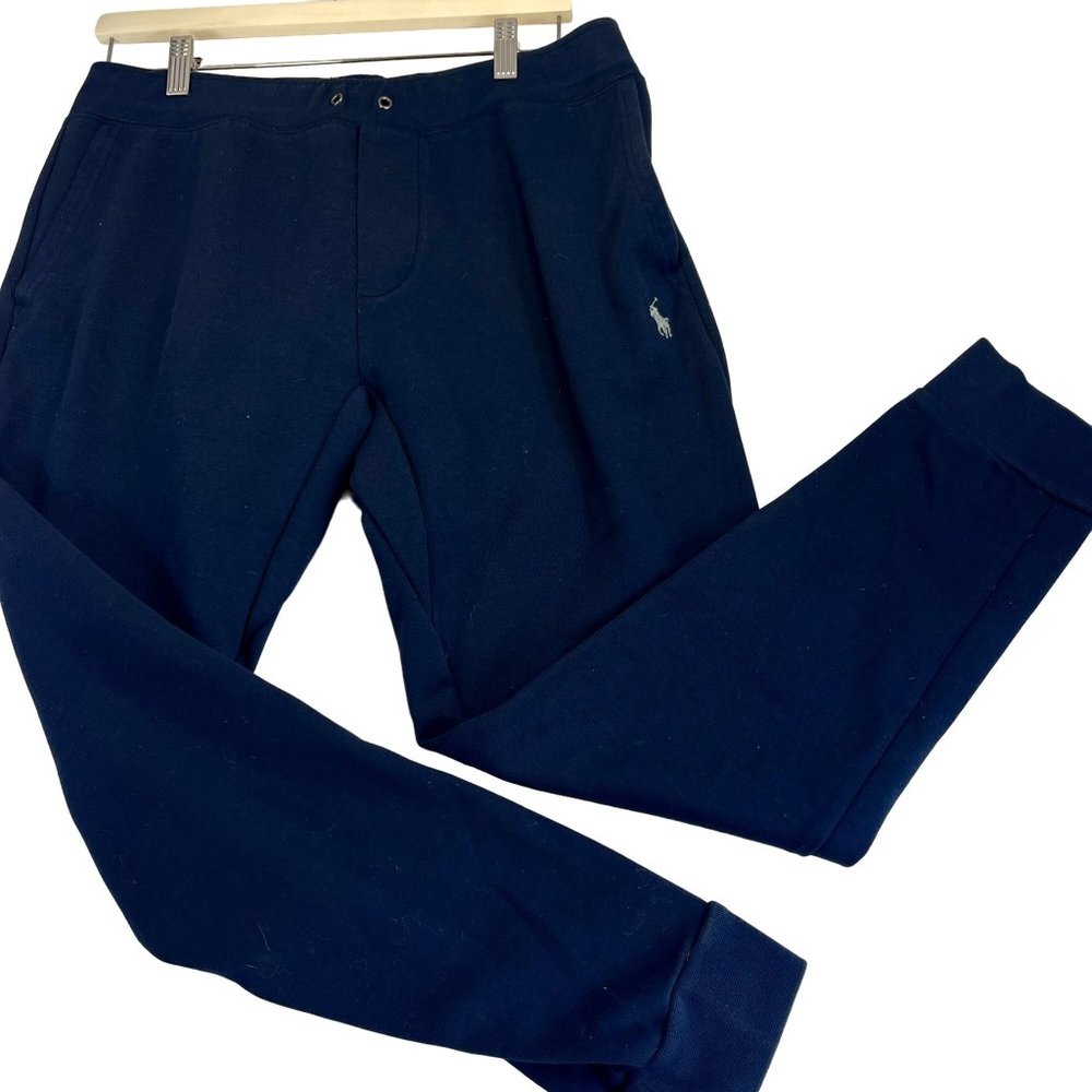 NWOT POLO RALPH LAUREN Mens M Blue Joggers Soft Logo Pockets